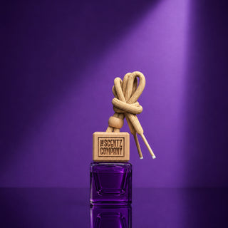 Dubai Nights hanging car air freshener diffuser by The Scentz Company featuring luxury oud inspired fragrance for long lasting premium scent