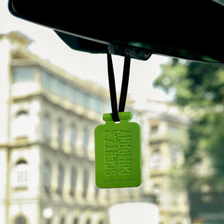 London Flair hanging car air freshener diffuser by The Scentz Company featuring fresh citrus inspired fragrance for long lasting car scent