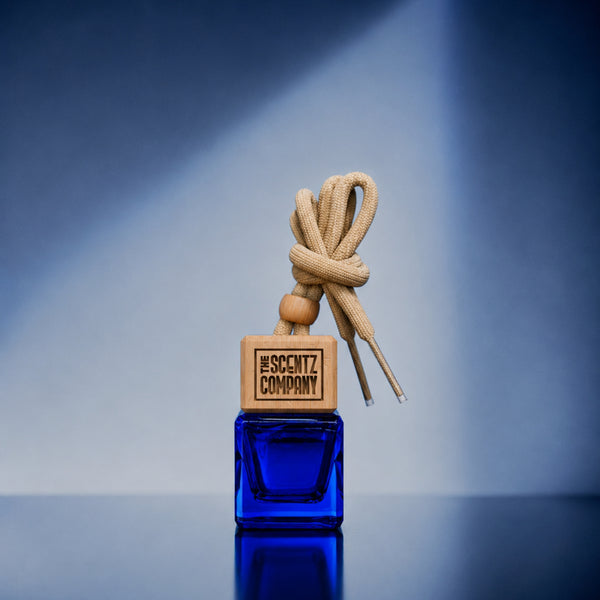 London Flair hanging car air freshener diffuser by The Scentz Company featuring fresh citrus inspired fragrance for long lasting premium scent