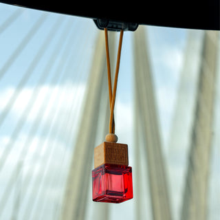 Tokyo Dreams hanging car air freshener diffuser by The Scentz Company featuring floral fruity fragrance for premium long lasting car scent experience